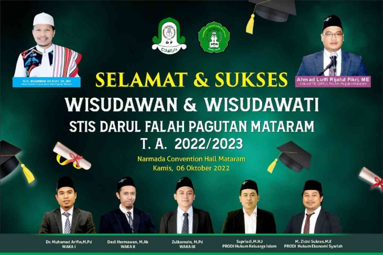 Ketua Yayasan Ponpes Darul Falah bersama Ketua STIS Darul Falah Pagutan Mataram, dokpri