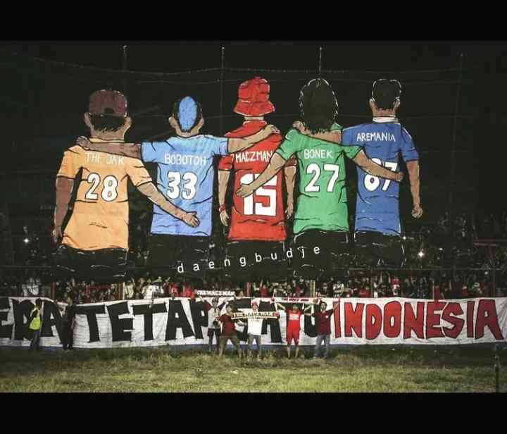 Bentuk solidaritas antar suporter klub di Indonesia (sumber: instagram/daengbudje)