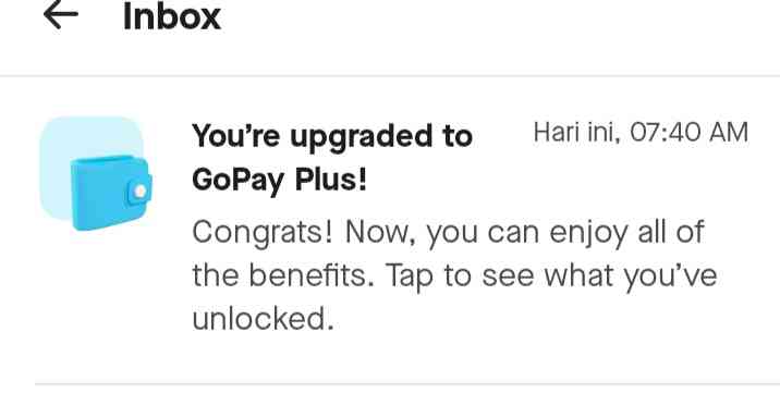 Gopay plus sudah sukses ter upgrade (dokpri by IYeeS) 