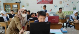 Simulasi ANBK di salah satu SD Negeri di Pekanbaru dilakukan pada Selasa (4 Oktober 2022) - Dokumentasi pribadi/Akbar Pitopang
