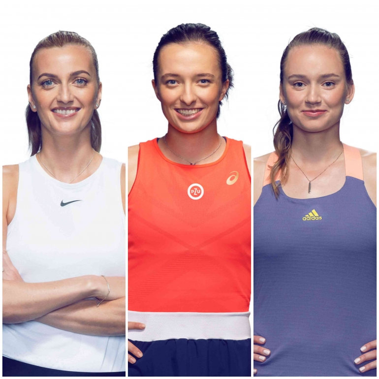 Tiga juara Grand Slam, Petra Kvitova, Oga Swiatek dan Elena Rybakina akan bertarung di QF Ostrava Open.  Sumber foto : wtatennis.com
