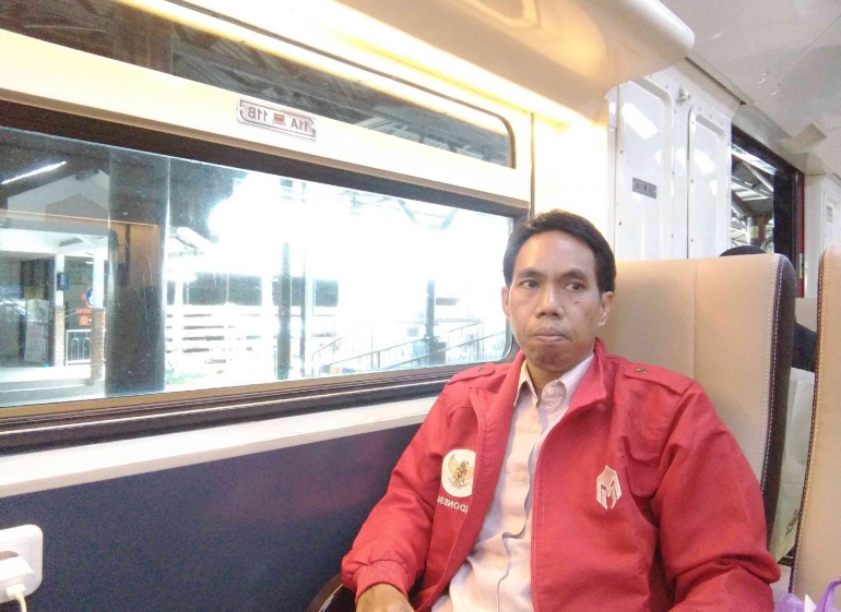 Saat menggunakan kereta api Yogyakarta menuju Kulonprogo  bulan Juni 2022. Doc Pri