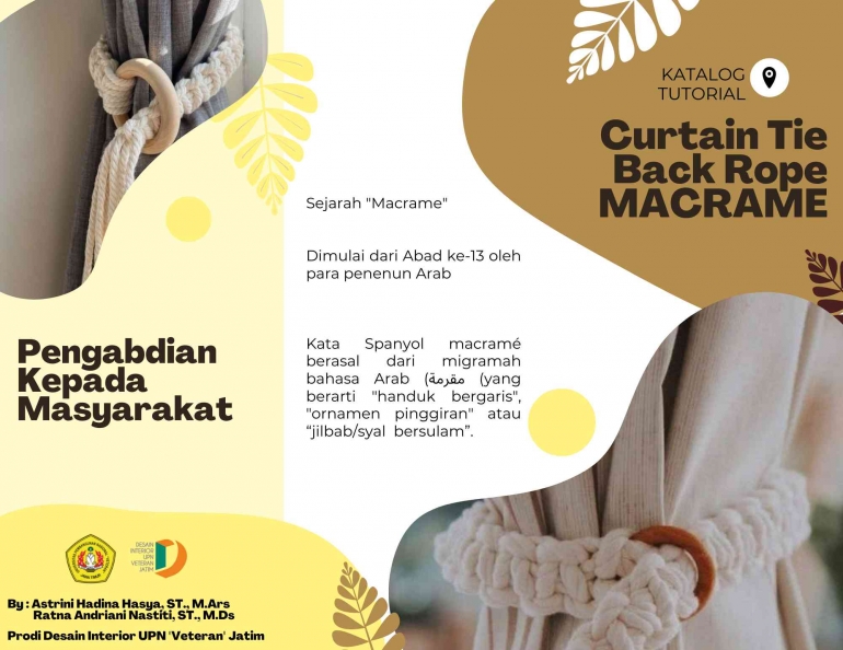 Katalog Tutorial Membuat Macrame (1). Sumber : Dokpri