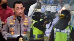 Kapolri Jenderal Listyo Sigit mengatakan 3 polisi pemberi perintah penembakan gas air mata resmi jadi tersangka | sumber/ Foto Surya Malang.