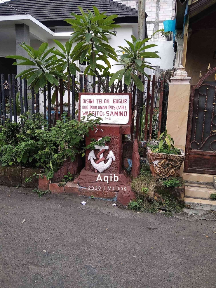 Monumen gugurnya Warsito dan Samino di Kota Malang (Dokpri)