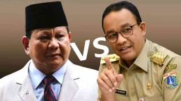 Ilustrasi Prabowo Subianto  VS Anies Baswedan, Foto Dok. DetikNews-Detik.com