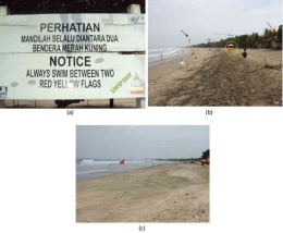 Gambar 3. Contoh Early Warning System di Pantai Kuta Bali (Khoirunnisa, Hariyadi, & Rifai, 2013)