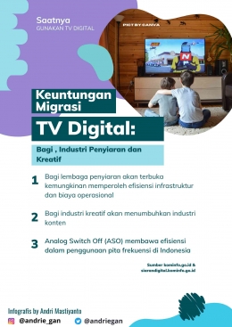 Keuntungan migrasi siaran TV Analog ke Siaran TV Digital adalah ASO I Sumber Foto : dokpri