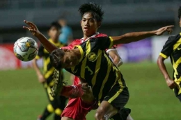 Timnas Indonesia U-17 kalah dengan Malaysia U-17 dengan Skor 5-1 di stadion Pakansari,Bogor, Minggu, (09/10/2022)  (Foto: kompas.com)