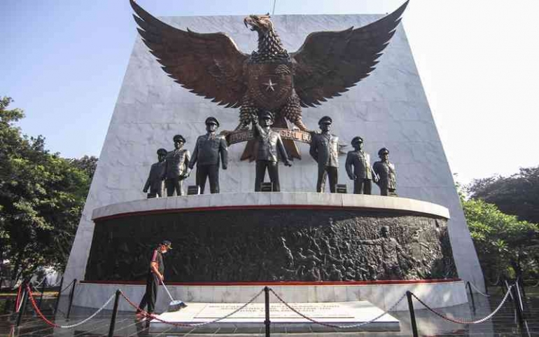 Monumen Pancasila Sakti. Sumber Ilustrasi : KOMPAS.com/Asprilla Dwi Adha