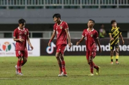 Ilustrasi eskpresi pemain sepak bola Indonesia usai cetak gol. Photo: kompas.com