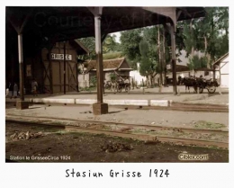 Foto Stasiun Gresik tahun 1924 yang disimpan oleh KITLV. (Sumber: blog Sanglakon)