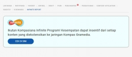Daftar program Infinite lewat profil Kompasiana masing-masing. Dok. Kompasiana