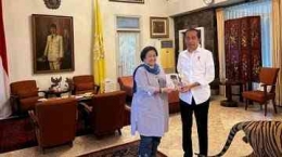 Pertemuan Ibu Megawati dengan Presiden Jokowi di Istana Batu Tulis, Sumber : Kompas.com