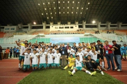 Timnas Indonesia U17 setelah mengalahkan Palestine/Dok PSSI.org