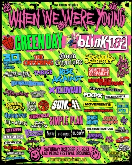 Ada nama Blink-182 sebagai pengisi acara festival When We Were Young 2023 (sumber gambar: whenwewereyoung.com) 
