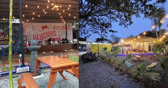 Suasana siang dan malam Raja Angkringan