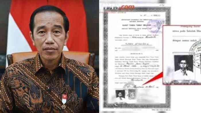 Presiden Jokowi dengan ijazah pendidikan miliknya (sumber: aceh.tribunnews.com/Amirullah)