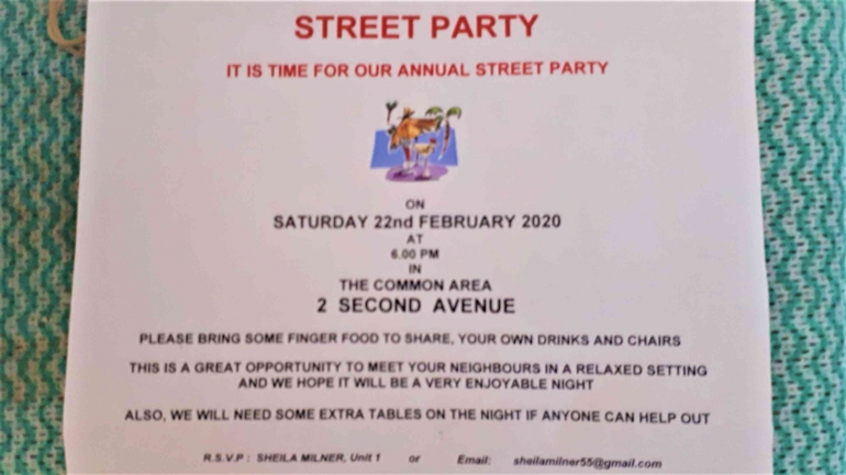 undangan Street Party antar tetangga /dokumentasi pribadi