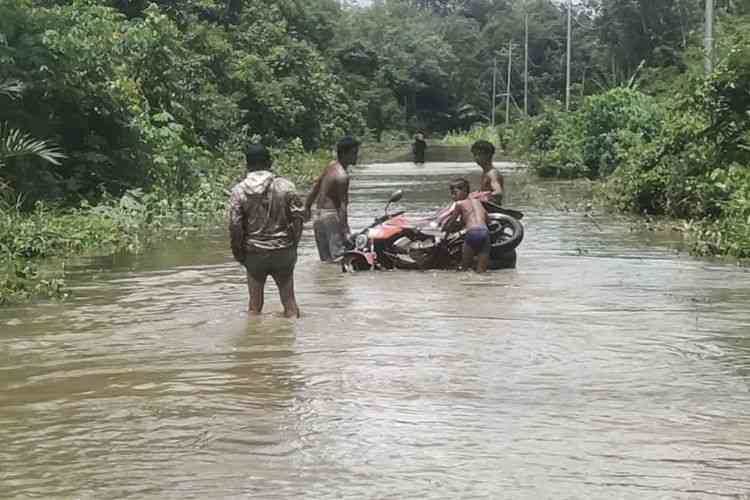 Foto banjir yang terjadi di beberapa kecamatan di Ketapang, kalbar. (Foto dok : BPBD Kalbar via kompas.com).