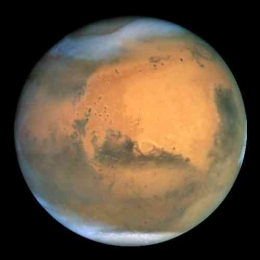 Foto Planet Mars yang diambil oleh Teleskop Luar Angkasa Hubble
