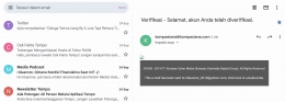 Email verifikasi centang biru dari Admin Kompasiana (Dokpri/tangkapan layar email yahoo)