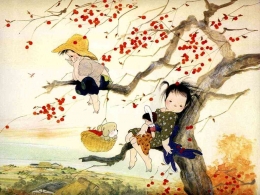 Ketika musim buah ceri tiba | Ilustrasi: mustikanug dari Pinterest