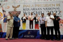 Airlangga Hartarto saat Kejurnas Wushu Piala Presiden. (Foto: Dis'way).