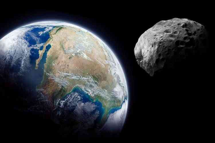 Ilustrasi asteroid berada dekat dengan bumi (sumber: SHUTTERSTOCK/Dima Zel via kompas.com)