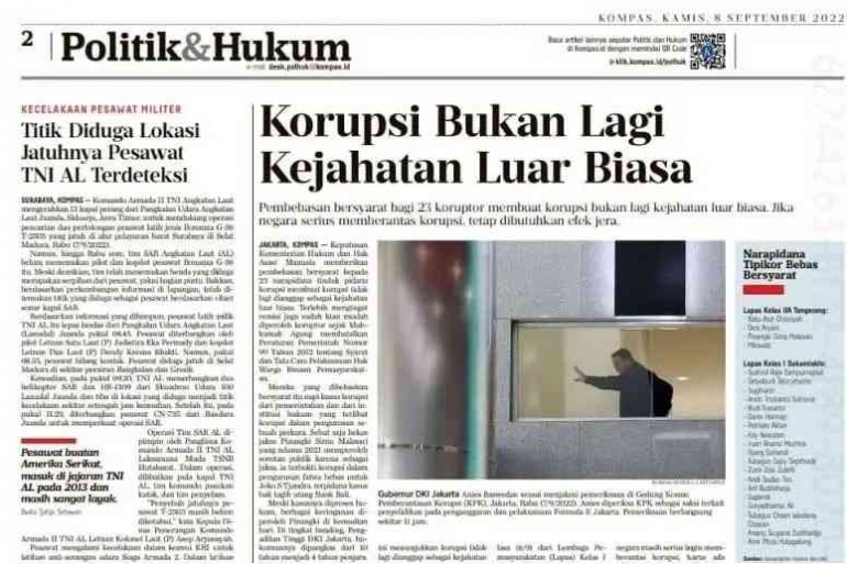 Framing Saat Anies di KPK. Sumber: Riaunews.com