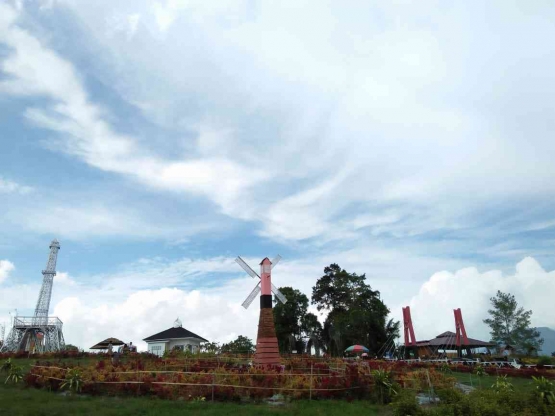 Panorama di salah satu sudut Taman 1000 Bunga Desa Raya (Dok. Pribadi)