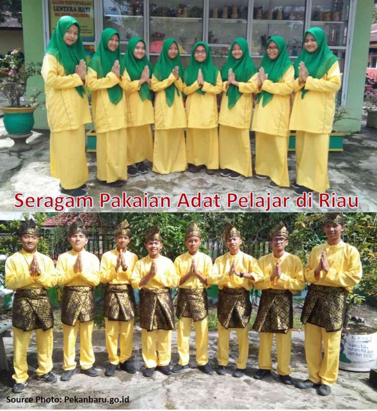 Image: Seragam Pakaian Adat Pelajar di Riau (Photo: Pekanbaru.go.id)