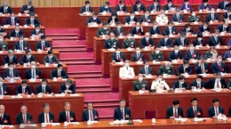  Sesi penutupan Kongres ke-20 Partai Komunis China kemarin (AP)