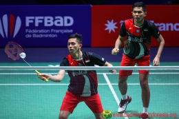 Fajar/Rian juara Denmark Open 2022 usai tumbangkan Kevin/Gideon di final, Minggu (23/10/2022). - Dok. PBSI