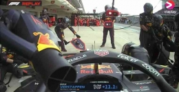 Verstappen slow stop (F1 Feed)