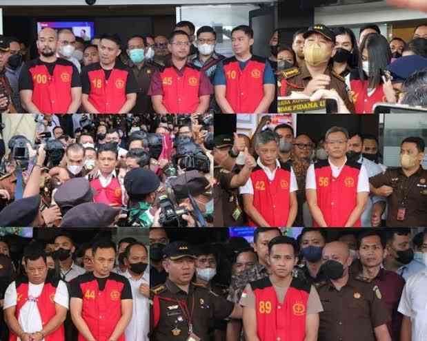 Para tersangka dalam pusaran kasus pembunuhan Brigadir Joshua. Foto : Jakartainsider.id