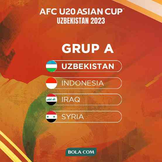 Hasil Drawing Piala Asia U-20 2023, Timnas Indonesia berada di Grup A bersama Tuan rumah Uzbekistan, Suriah dan Irak (Dok: Bola.com)