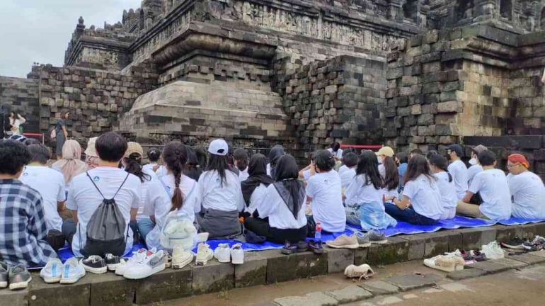 60 anak muda dari 11 Propinsi bertemu dan bersinergi di Borobudur (foto: Herdina Tambunan)