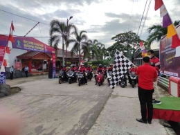 Kadiv Pas, Bambang Haryanto membuka touring pengayoman di halaman Rutan Palembang dan LPKA Palembang (Dok. Rupbasan)