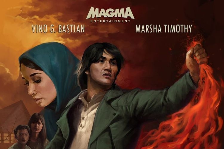 Vino G Bastian dan Marsha Timothy dalam poster film Qodrat.(TWITTER/@VinoGBastian__ via KOMPAS.com) 