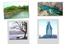 Empat destinasi wisata unggulan di Desa Dualaus (Kreatif foto Collages: Dokpri).