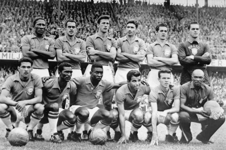 Di piala dunia 1958 Brasil untuk pertama kalinya menjuarai Piala dunia. Photo:  AP Photo 