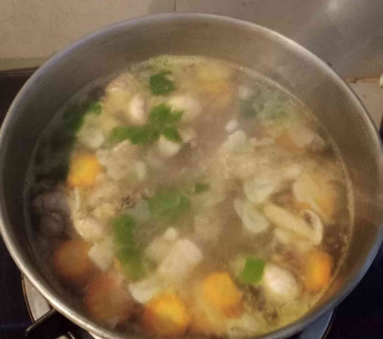 Foto menu Sup Ayam Jahe. Dokpri Yuliyanti