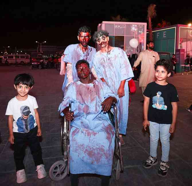 Salah satu kostum dalam perayaan Halloween di Riyadh. | Sumber: Arab News