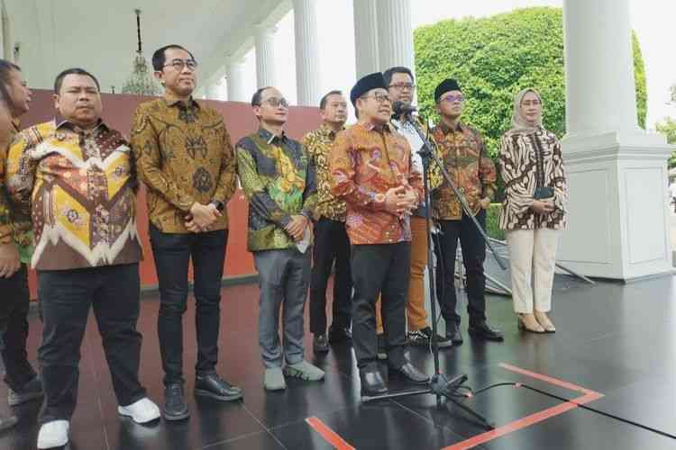 Ketum PKB Muhaimin Iskandar Dan Jajaran Pengurus Usai Bertemu Presiden Jokowi, Foto Dok. Kompas.com/Dian Erika
