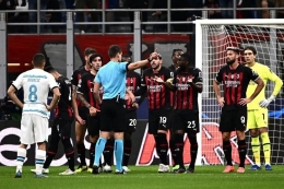 Nasib AC Milan di Liga Champions musim ini akan ditentukan dalam laga kontra RB Salzburg. Foto: AFP/Marco Bertorello via Kompas.com 