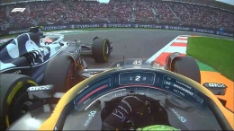 Ricciardo hit Tsunoda on Lap 50 (F1 TV)