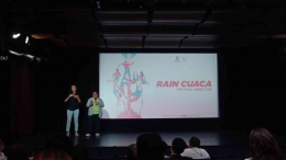 Rain Cuaca membuka 100% Manusia Film Festival, dokpri @hiquds