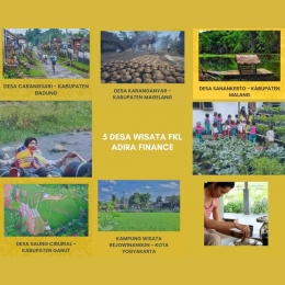5 Desa Wisata FKL Adira Finance. Foto: dari web Adira yang diolah dengan Canva.