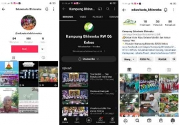 Tiktok, Youtube dan Instagram Kampung Eduwisata Bhinneka